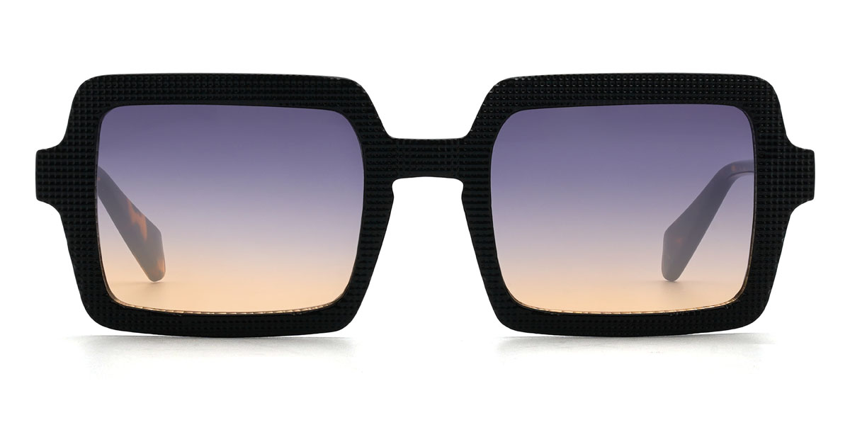 Black Purple Tawny Nassir Glasses - Rectangle Sunglasses