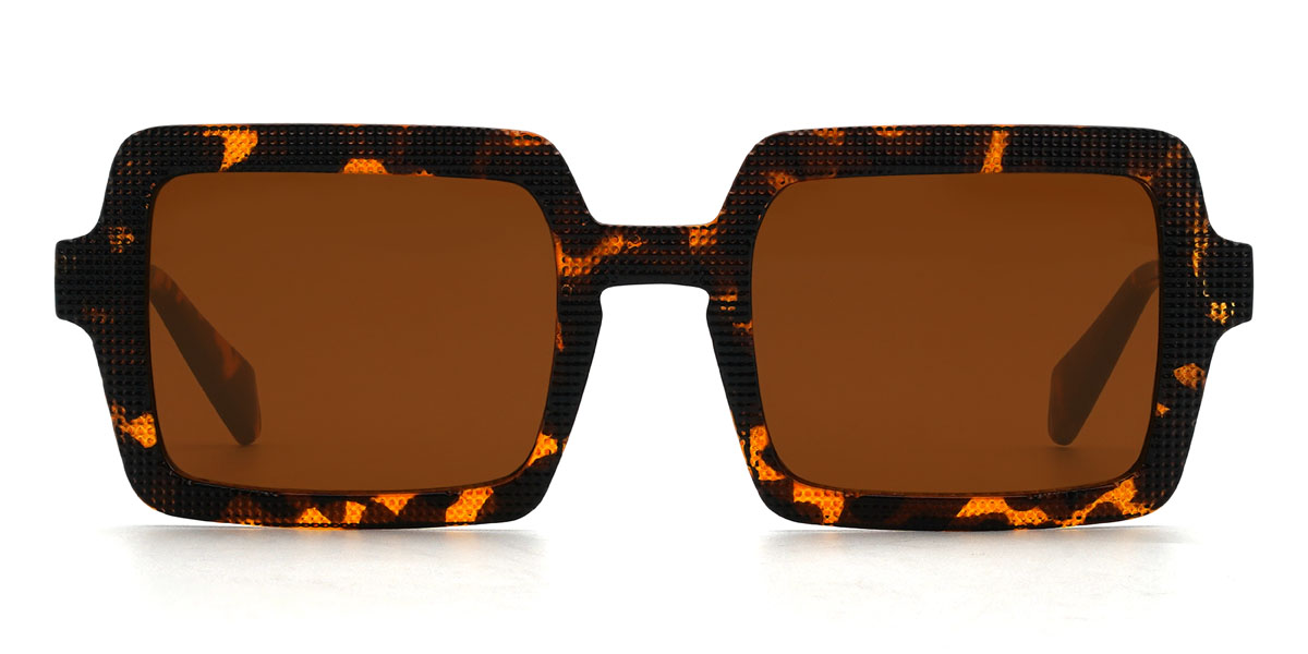 Tortoiseshell Brown Nassir Glasses - Rectangle Sunglasses