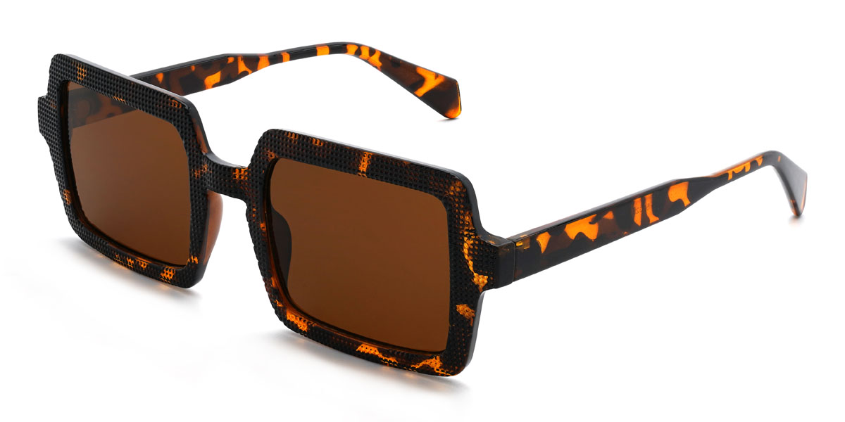 Tortoiseshell Brown Nassir Glasses - Rectangle Sunglasses