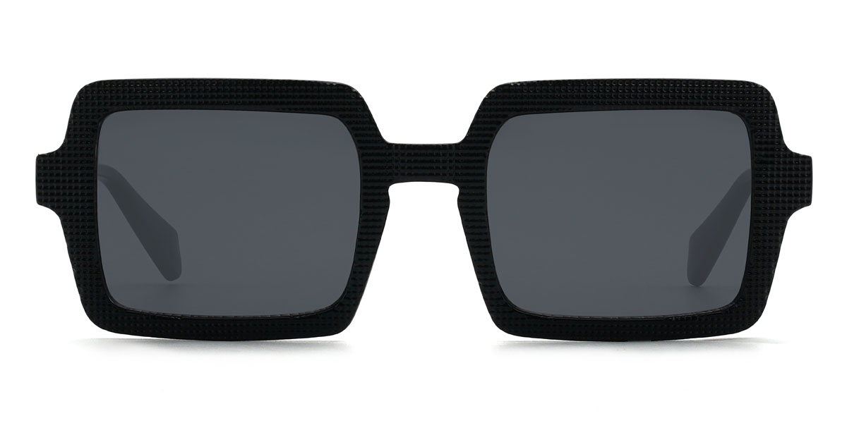 Black Grey Nassir Glasses - Rectangle Sunglasses