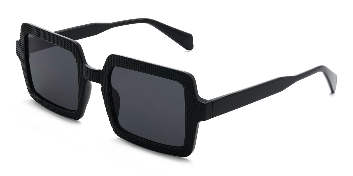 Black Grey Nassir Glasses - Rectangle Sunglasses