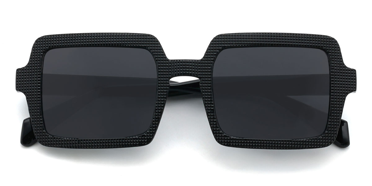 Black Grey Nassir Glasses - Rectangle Sunglasses