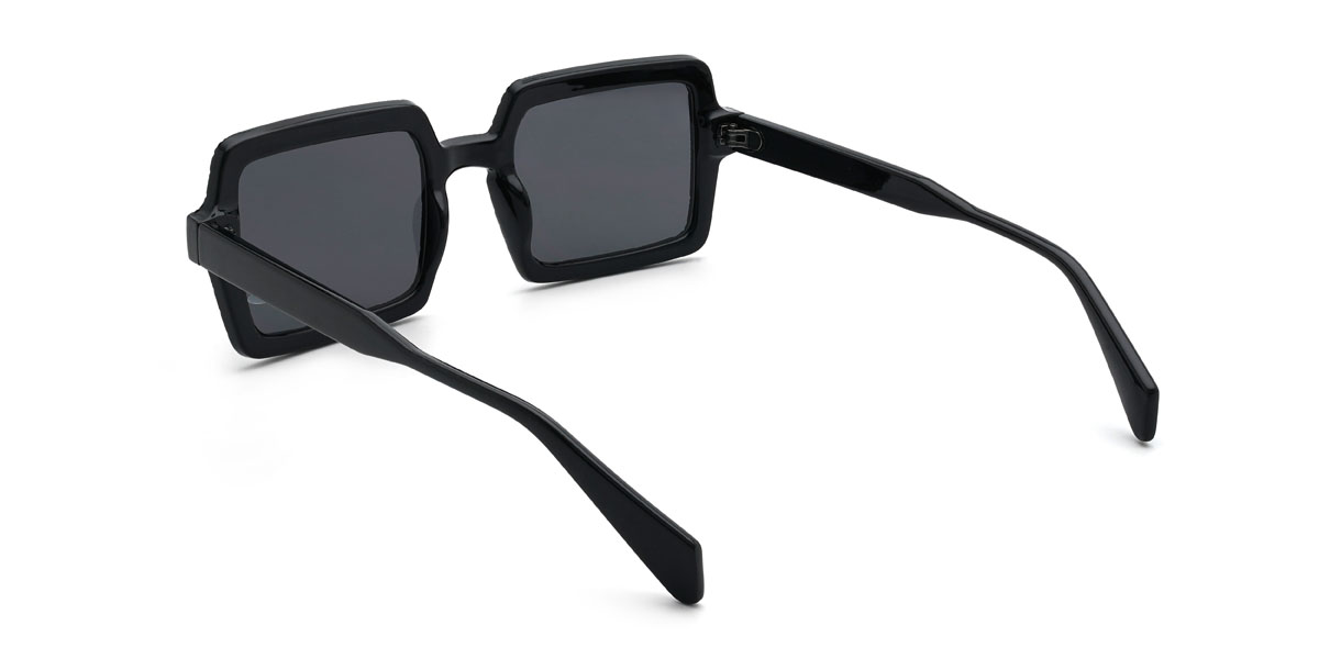 Black Grey Nassir Glasses - Rectangle Sunglasses