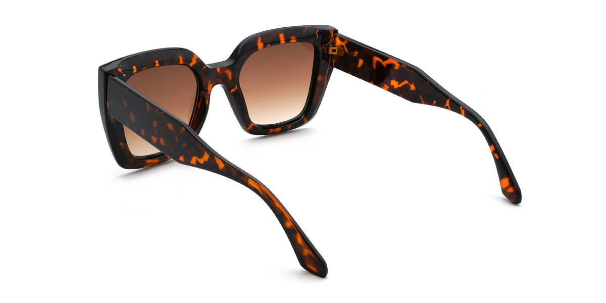 Tortoiseshell Gradual Brown Xitlalli Glasses - Square Sunglasses