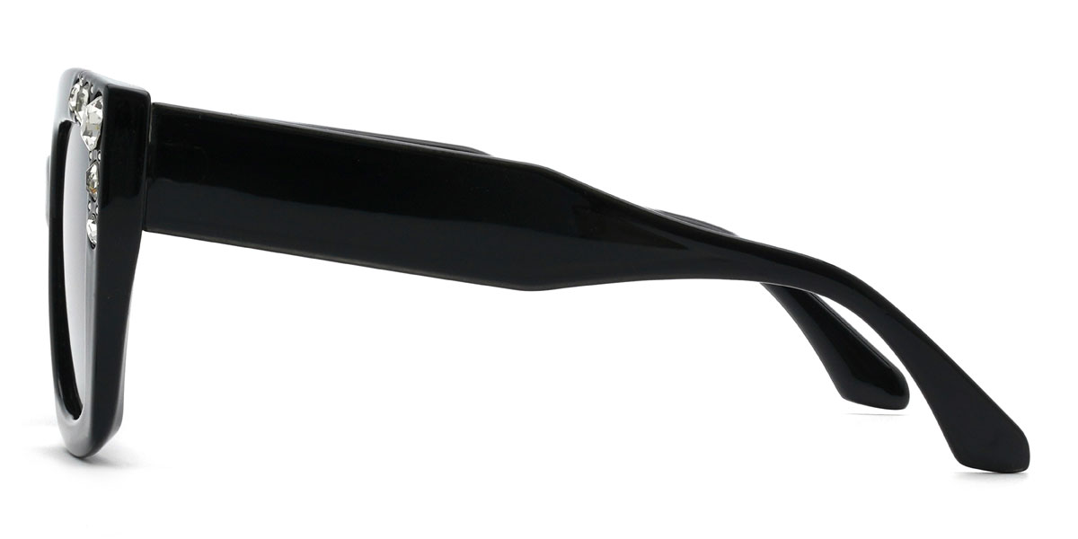 Negro Gris Xitlalli Gafas - Square Sunglasses