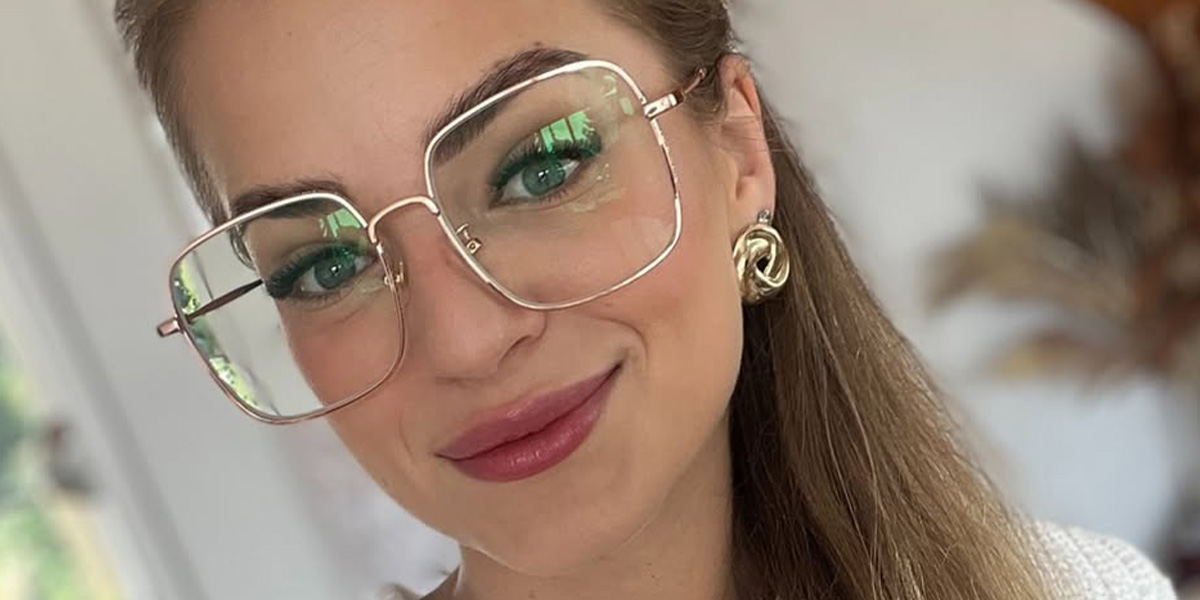 Rose Gold Linden Glasses - Square Glasses