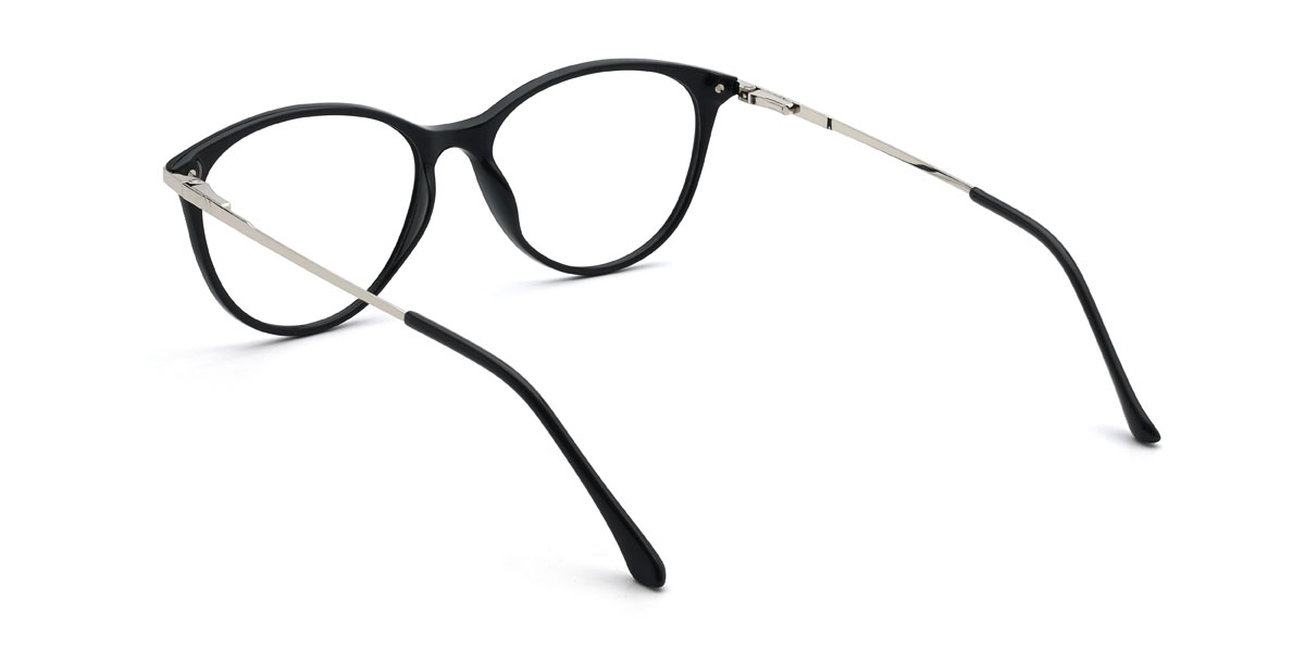 Black Chrissy Glasses - Oval Glasses