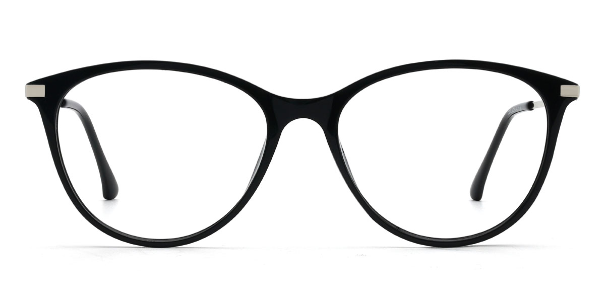 Black Chrissy - Oval Glasses