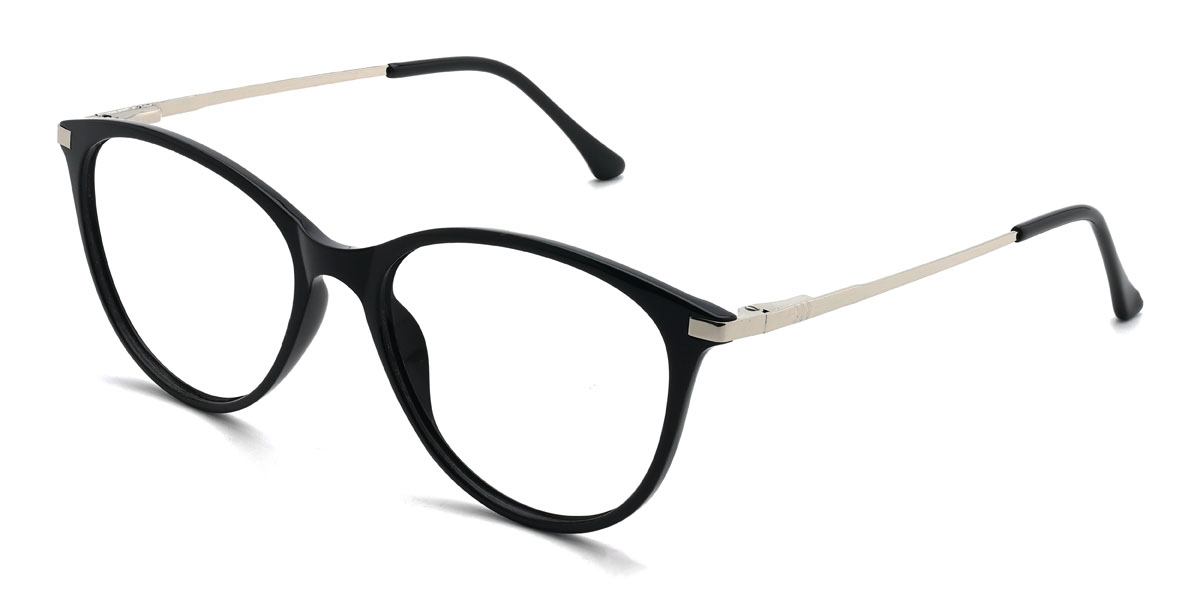 Black Chrissy Glasses - Oval Glasses