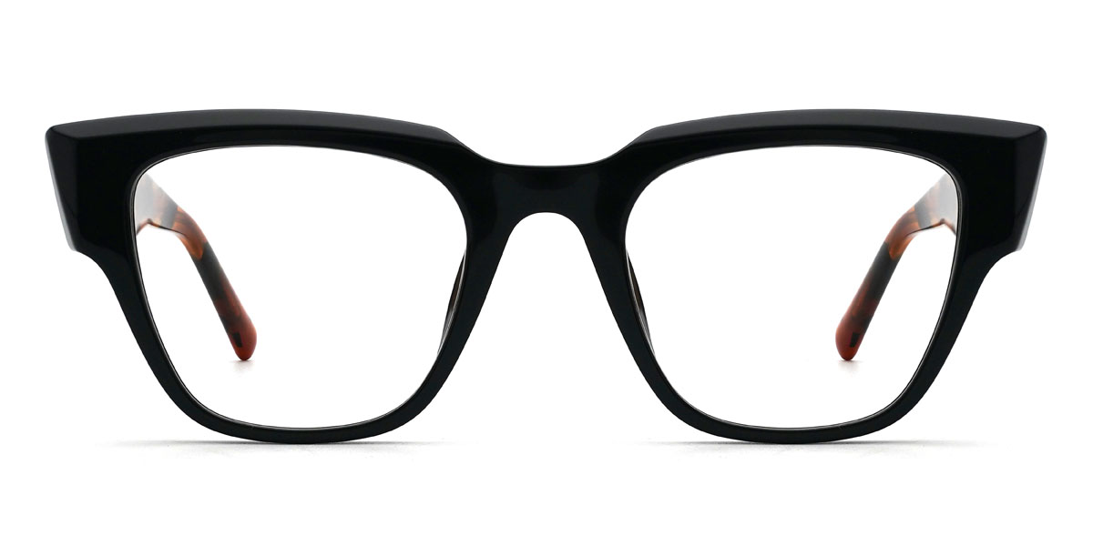 Black Martinez - Rectangle Glasses