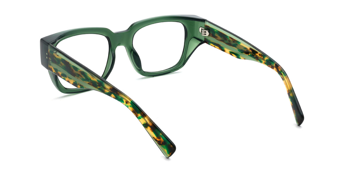 Green Lynden Glasses - Rectangle Glasses