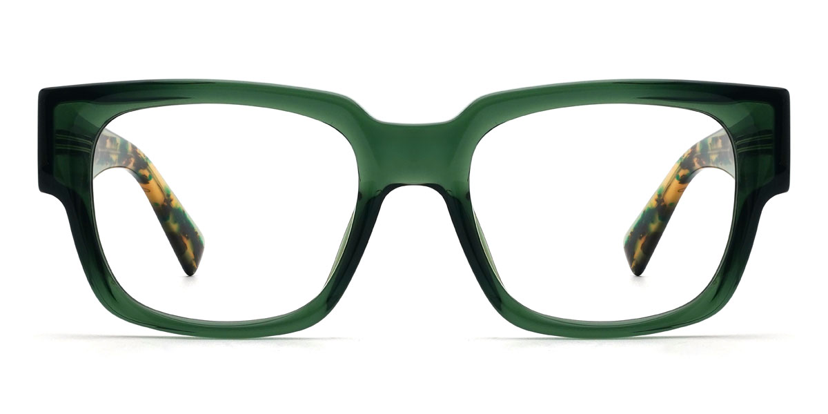 Green Lynden - Rectangle Glasses