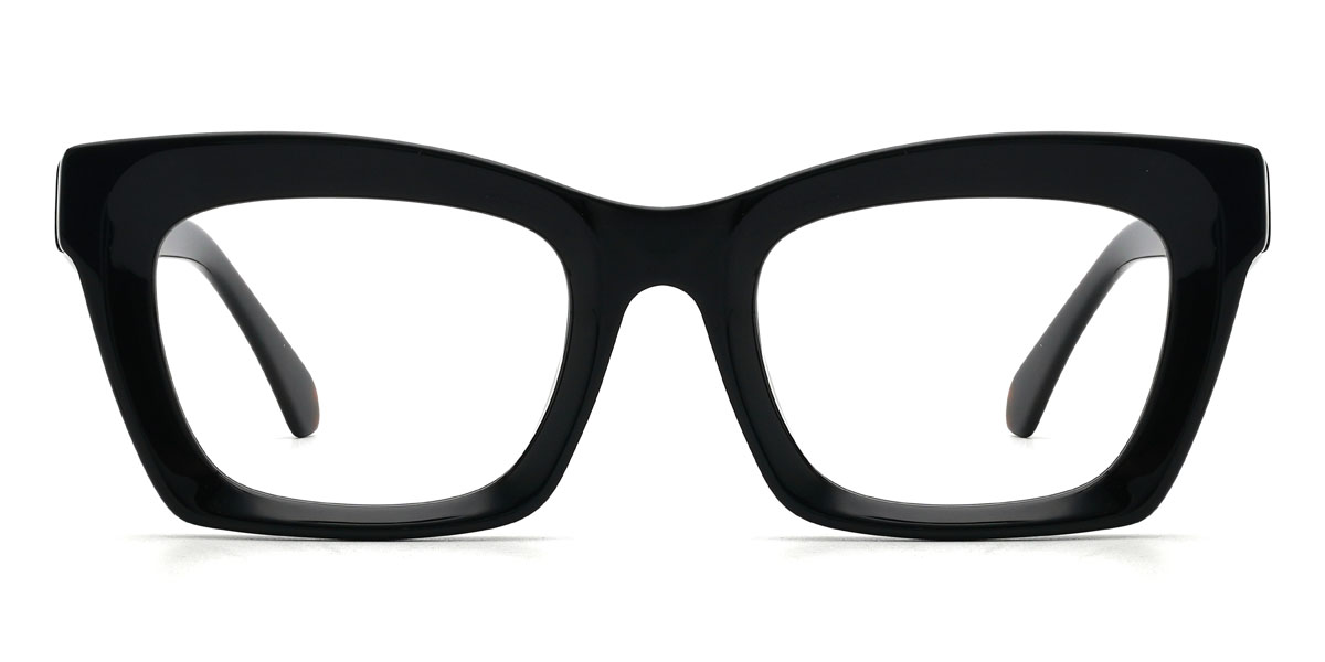 Black Roshan - Rectangle Glasses