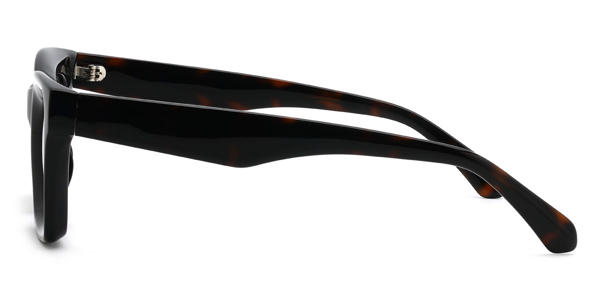 Black Dark Green Brewer Glasses - Rectangle Sunglasses
