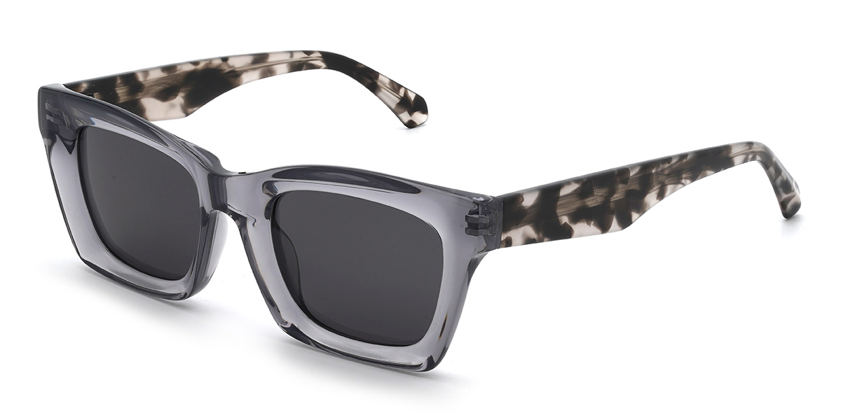 Grau Grau Brewer Brille - Rectangle Sunglasses