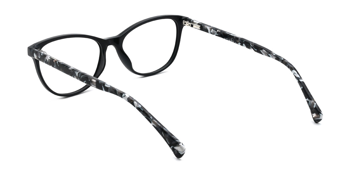Black Inayat Glasses - Oval Glasses