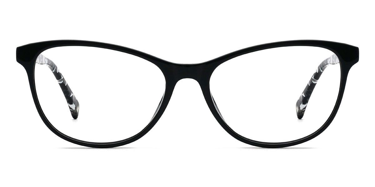 Black Inayat - Oval Glasses
