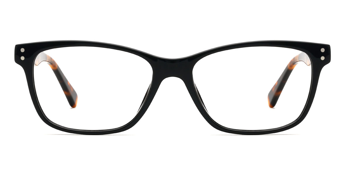 Black Tortoiseshell Leeroy - Rectangle Glasses