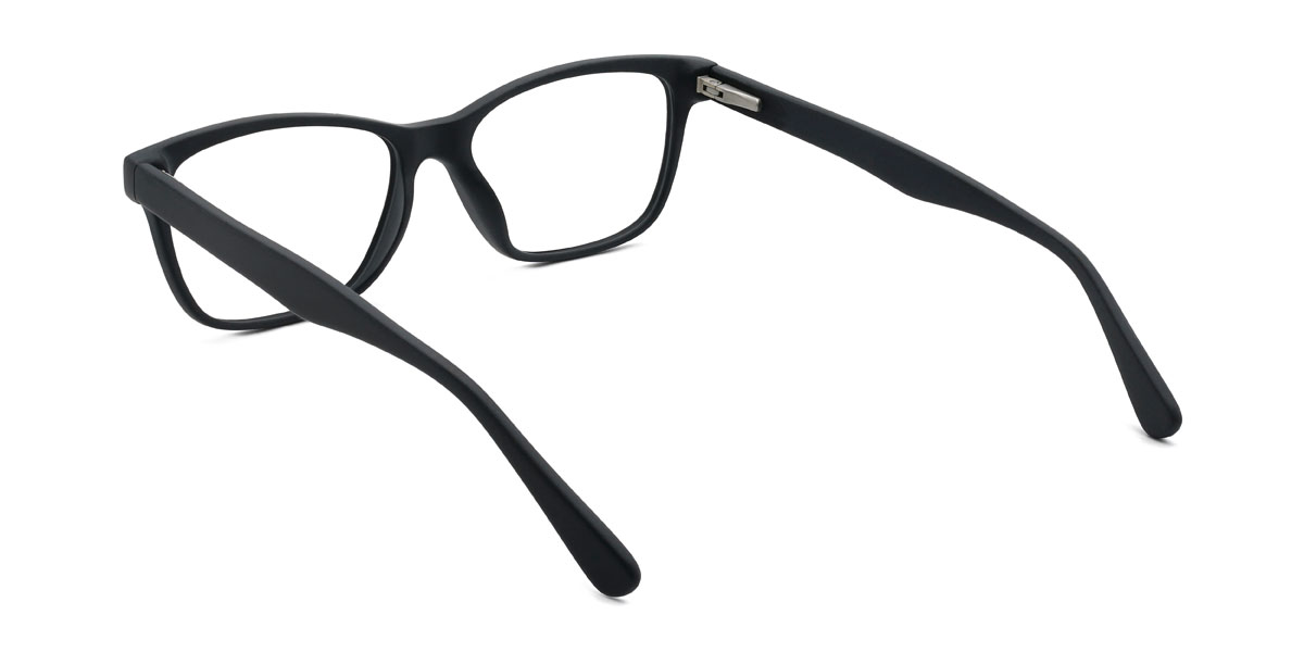 Matte Black Leeroy Glasses - Rectangle Glasses
