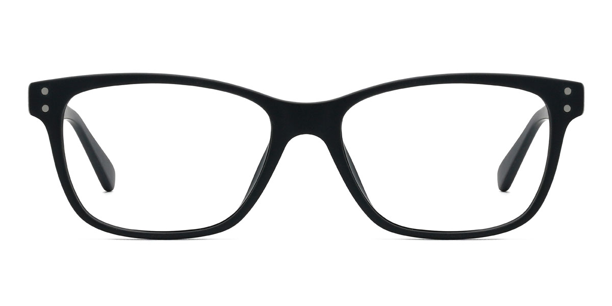Matte Black Leeroy Glasses - Rectangle Glasses