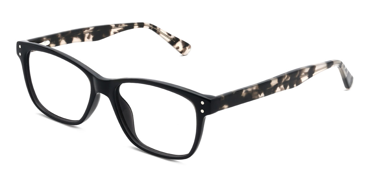 Black Leeroy Glasses - Rectangle Glasses