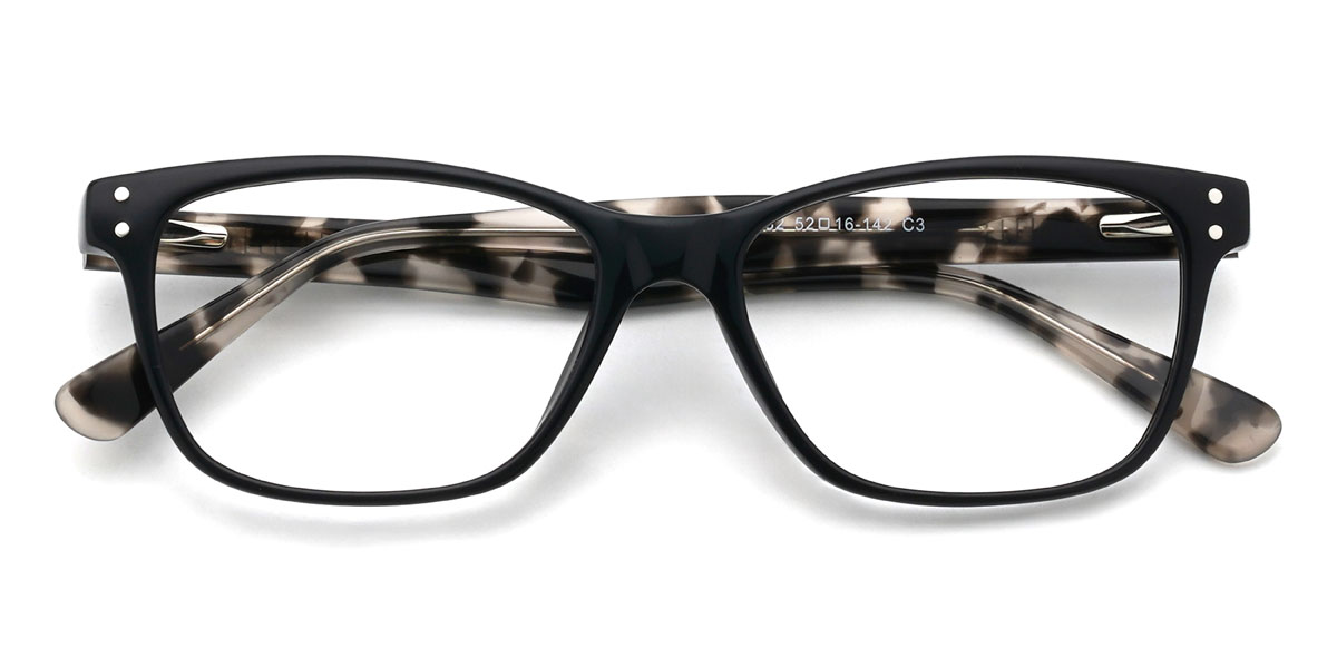 Black Leeroy Glasses - Rectangle Glasses