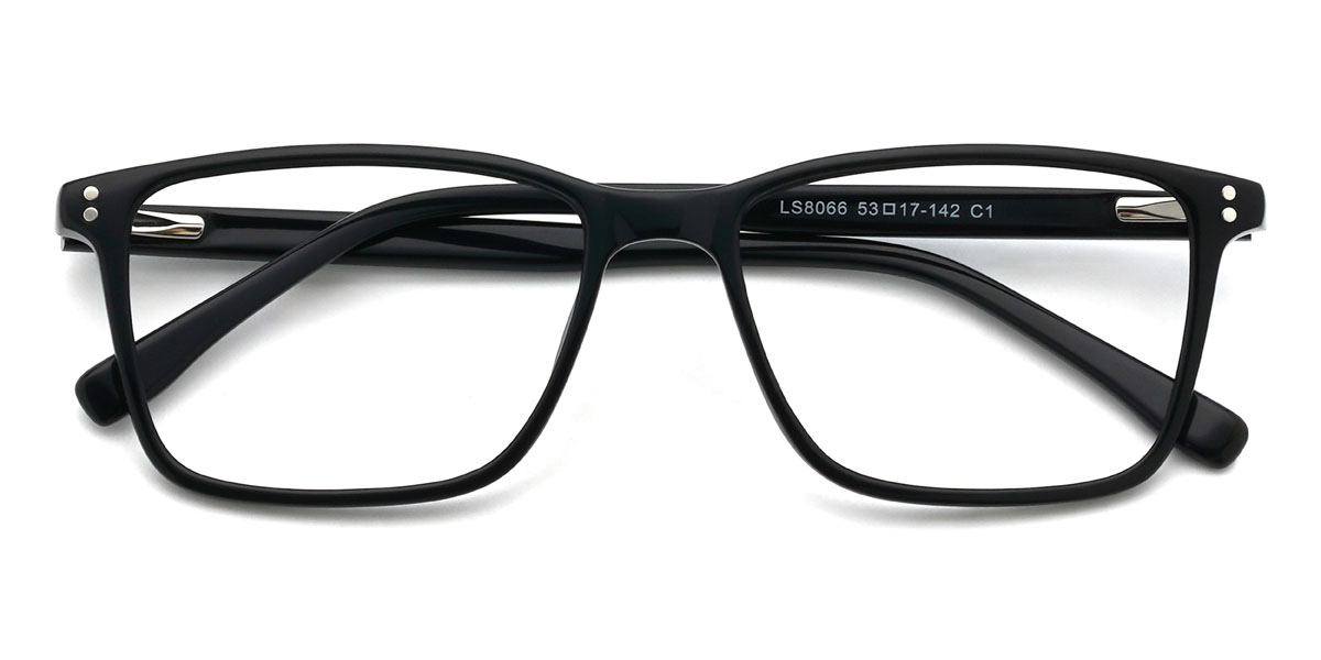 Black Franz Glasses - Rectangle Glasses