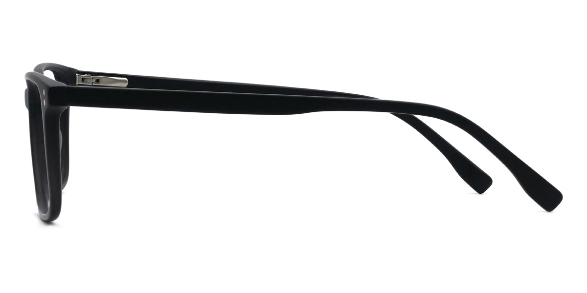 Matte Black Franz Glasses - Rectangle Glasses