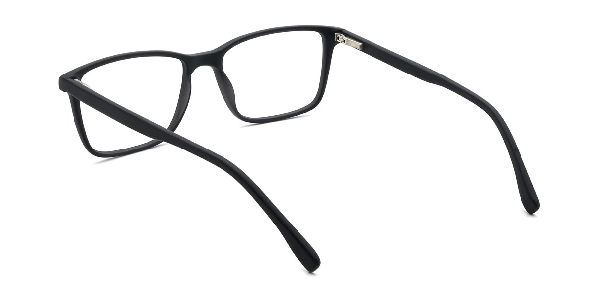 Matte Black Franz Glasses - Rectangle Glasses