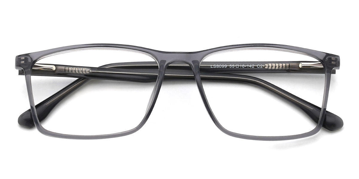 Grey Jimmie Glasses - Rectangle Glasses