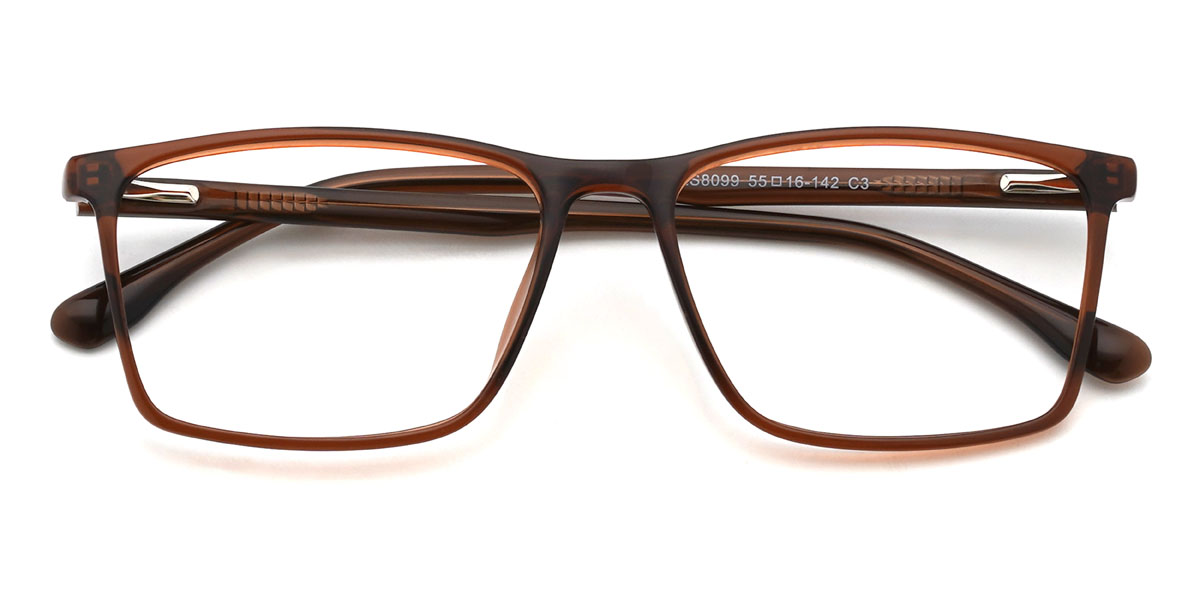Brown Jimmie Glasses - Rectangle Glasses