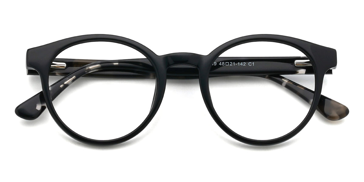 Black Abhay Glasses - Oval Glasses