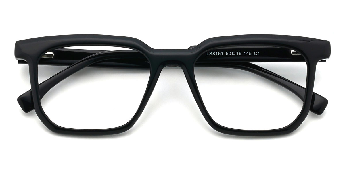 Black Fahd Glasses - Rectangle Glasses