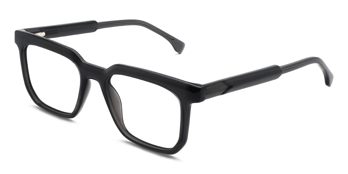 Deep Grey Fahd Glasses - Rectangle Glasses