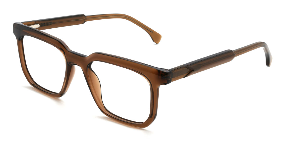 Brown Fahd Glasses - Rectangle Glasses