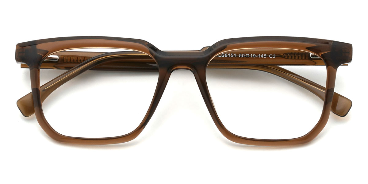 Brown Fahd Glasses - Rectangle Glasses