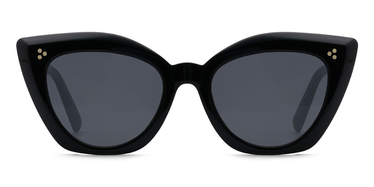 Black Grey Junaid - Cat Eye Sunglasses