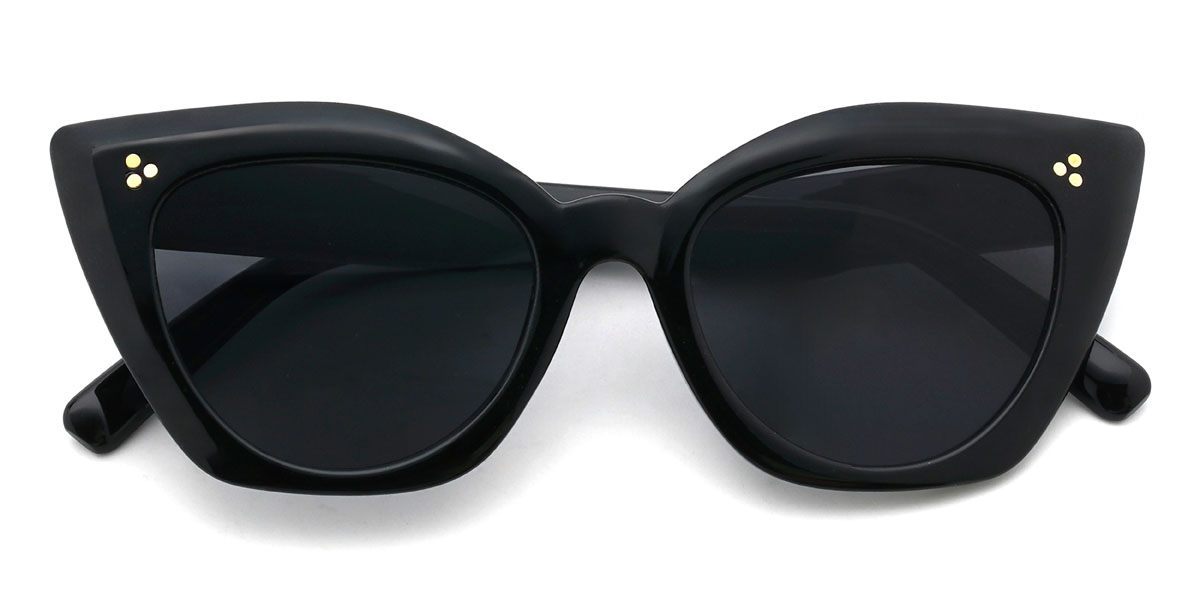 Black Grey Junaid Glasses - Cat Eye Sunglasses