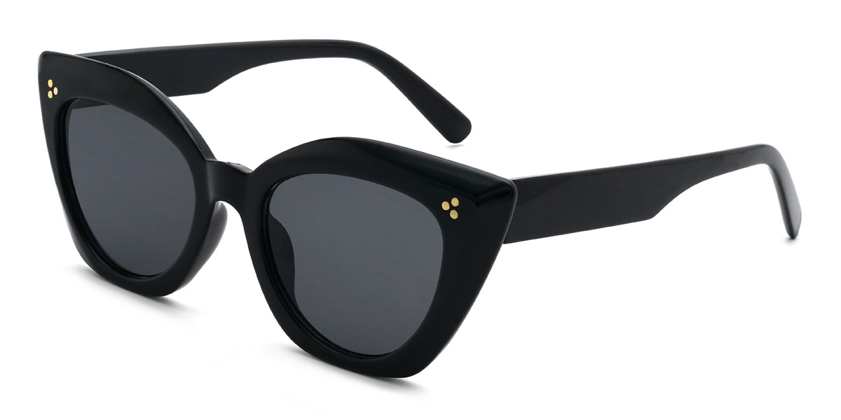Black Grey Junaid Glasses - Cat Eye Sunglasses