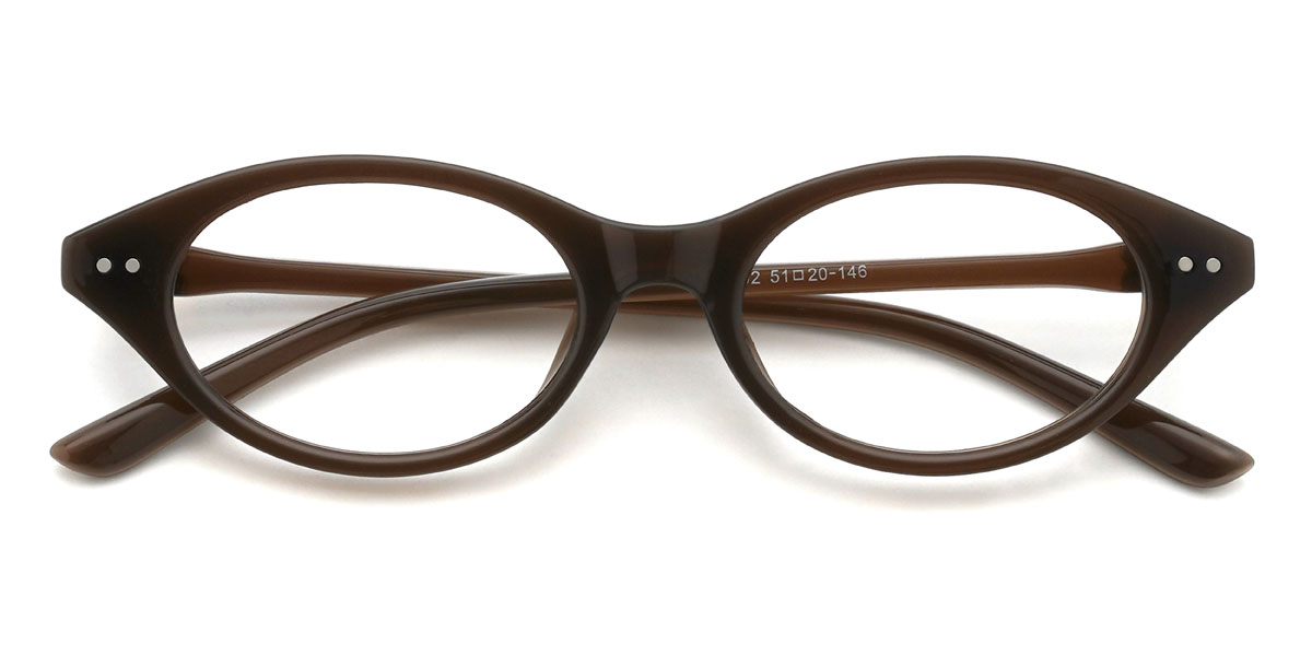 Brown Karlo Glasses - Oval Glasses