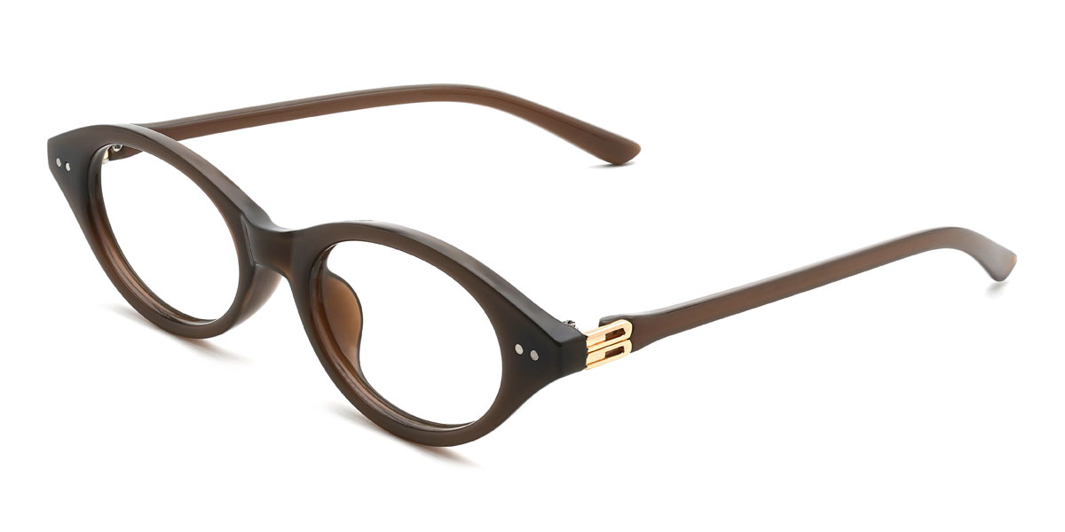 Brown Karlo Glasses - Oval Glasses