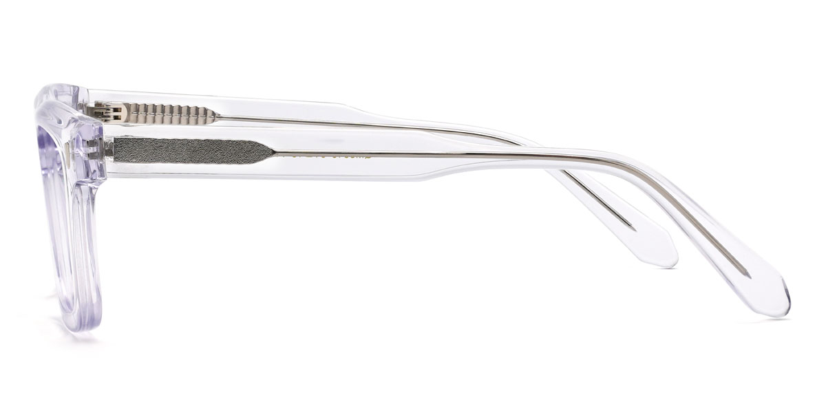 Clear Purple Charlize Glasses - Rectangle Glasses