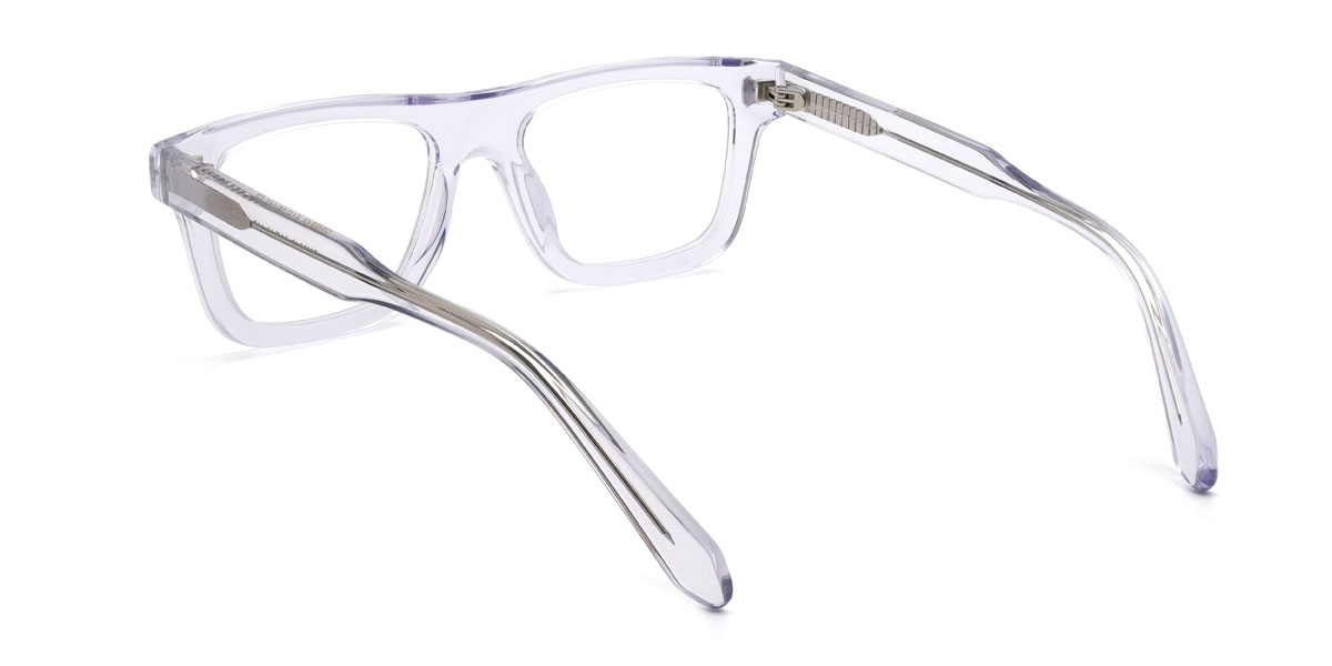 Clear Purple Charlize Glasses - Rectangle Glasses