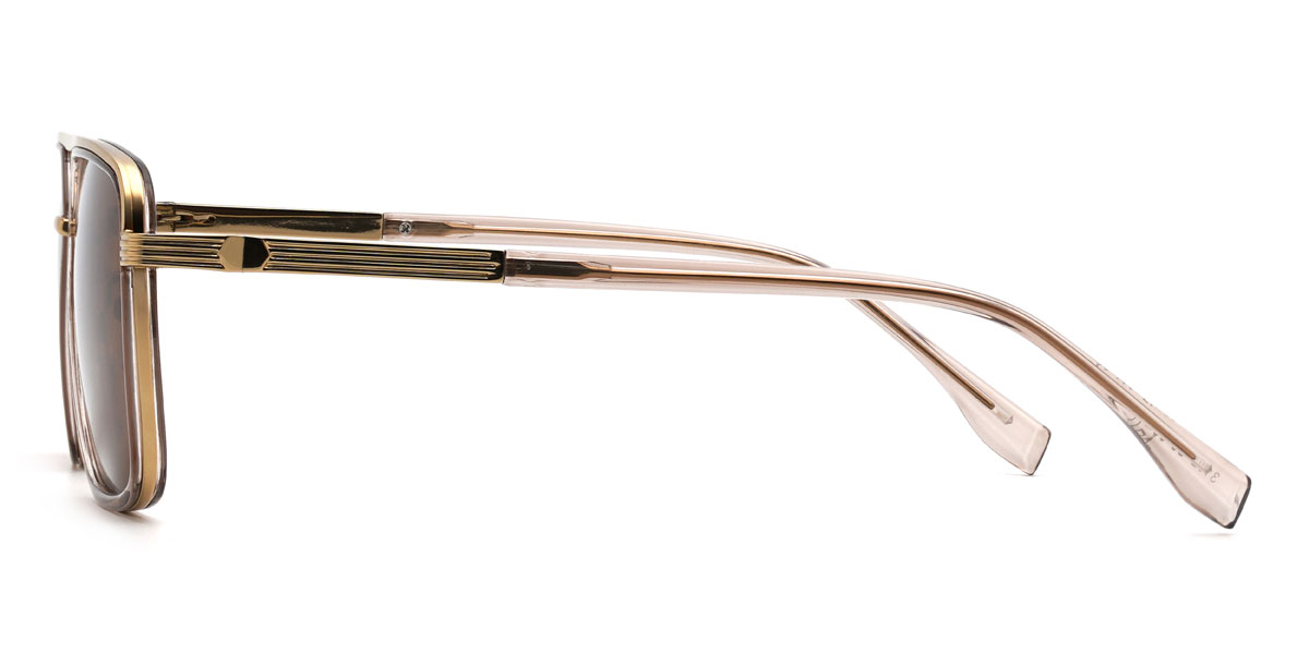 Gold Brown Brandt Glasses - Aviator Sunglasses