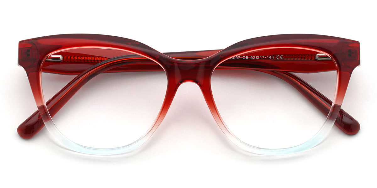 Red Blue Avelina Glasses - Cat Eye Glasses