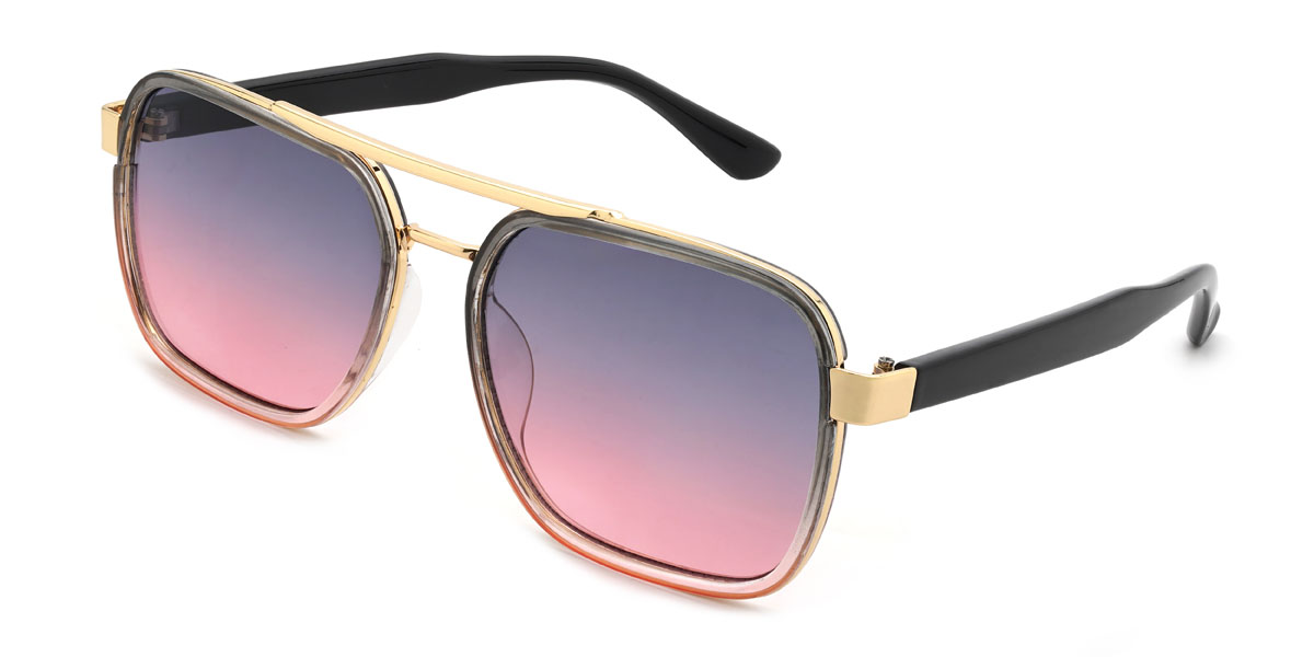 Gold Purple Pink Gracey Glasses - Aviator Sunglasses