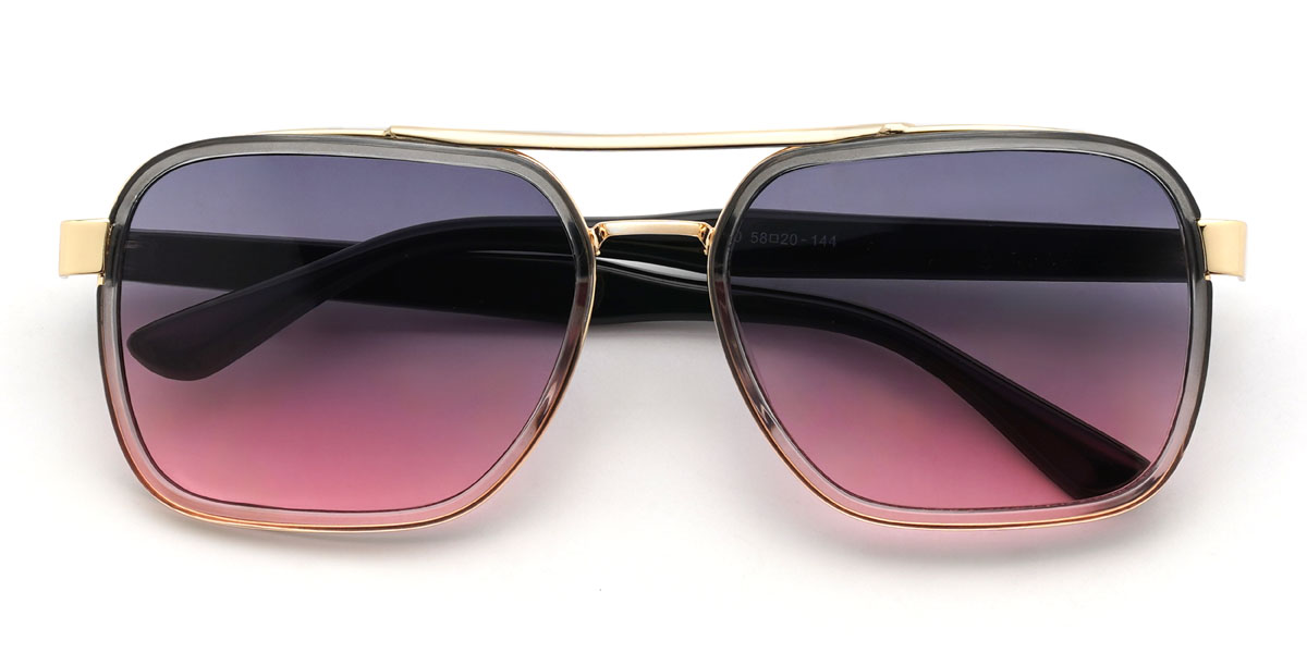 Gold Purple Pink Gracey Glasses - Aviator Sunglasses