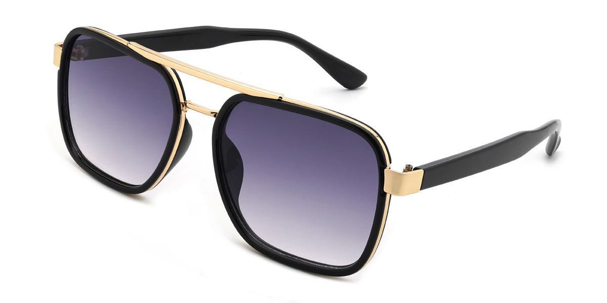 Schwarz Graduiert Lila Gracey Brille - Aviator Sunglasses
