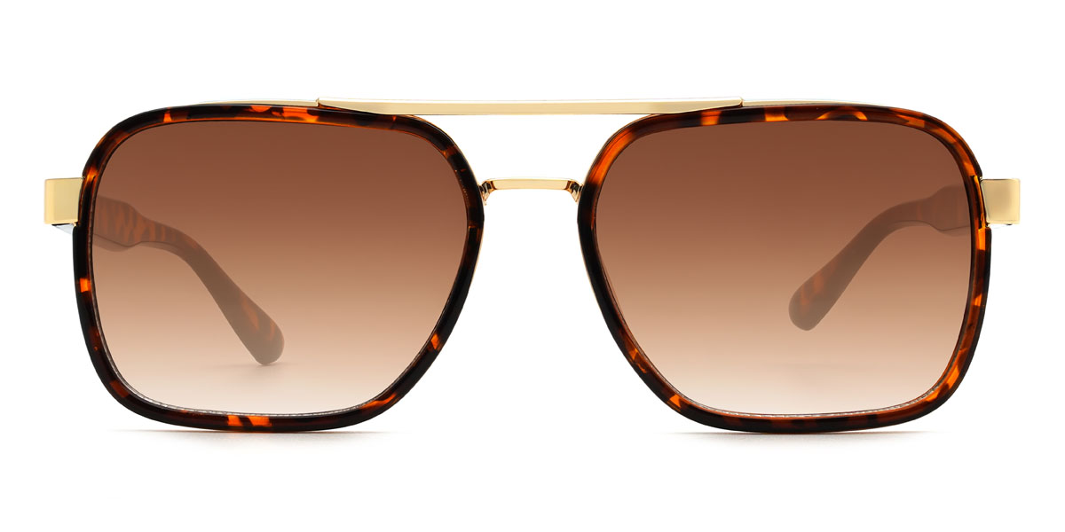 Tortoiseshell Gradual Brown Gracey Glasses - Aviator Sunglasses