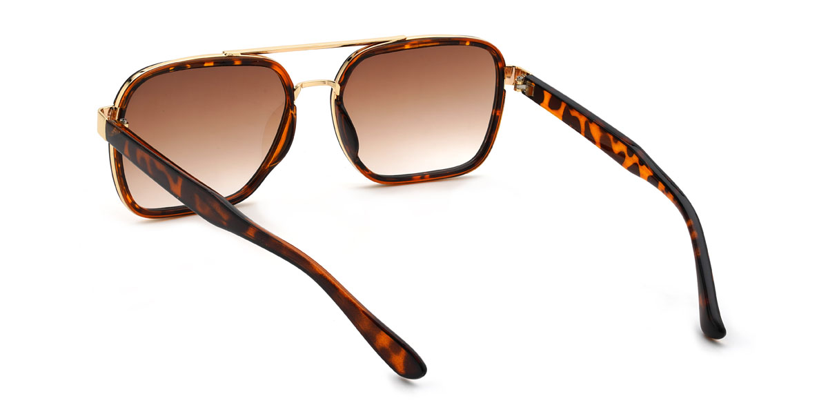 Tortoiseshell Gradual Brown Gracey Glasses - Aviator Sunglasses